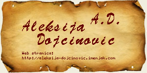 Aleksija Dojčinović vizit kartica